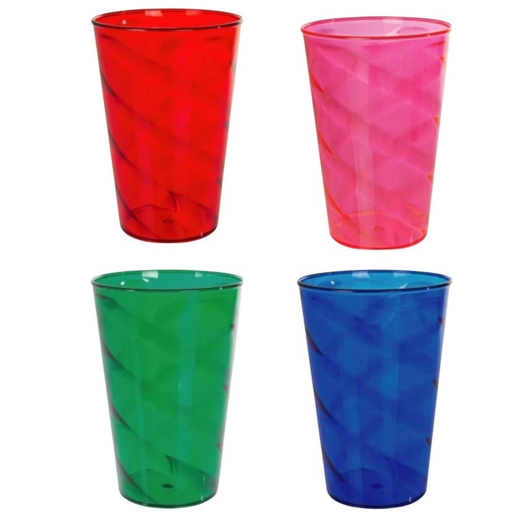 Kit de10 Copos Twister Acrílico Resistente 450ml Praticidade Sofisticado