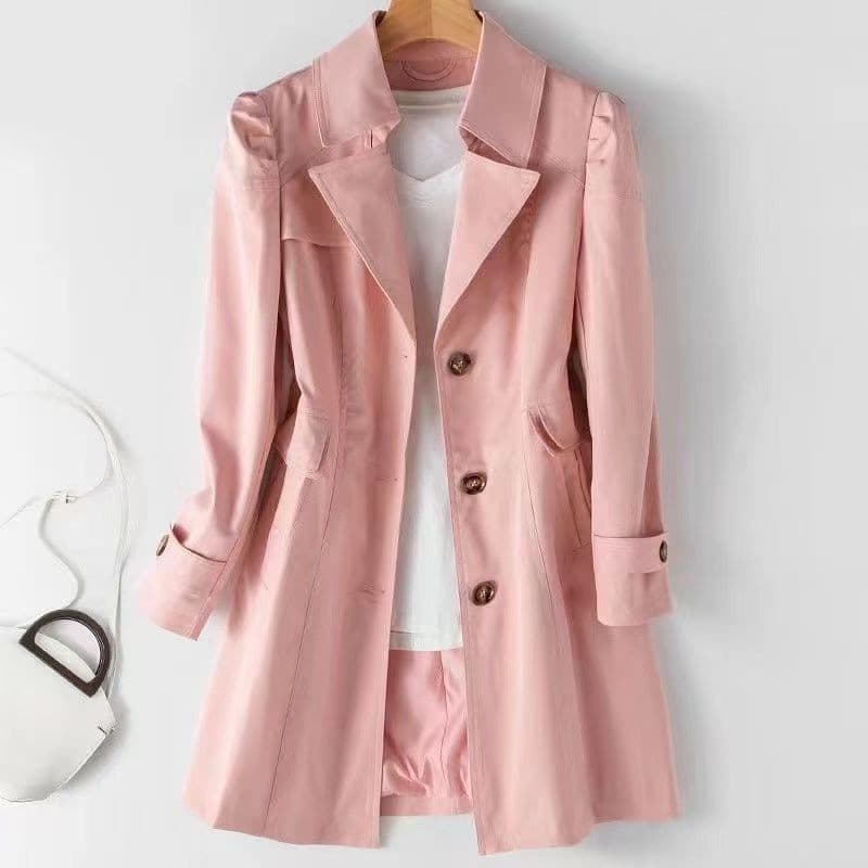 2025 Feminino Outono Inverno vintage Estilo Britânico Sobretudo