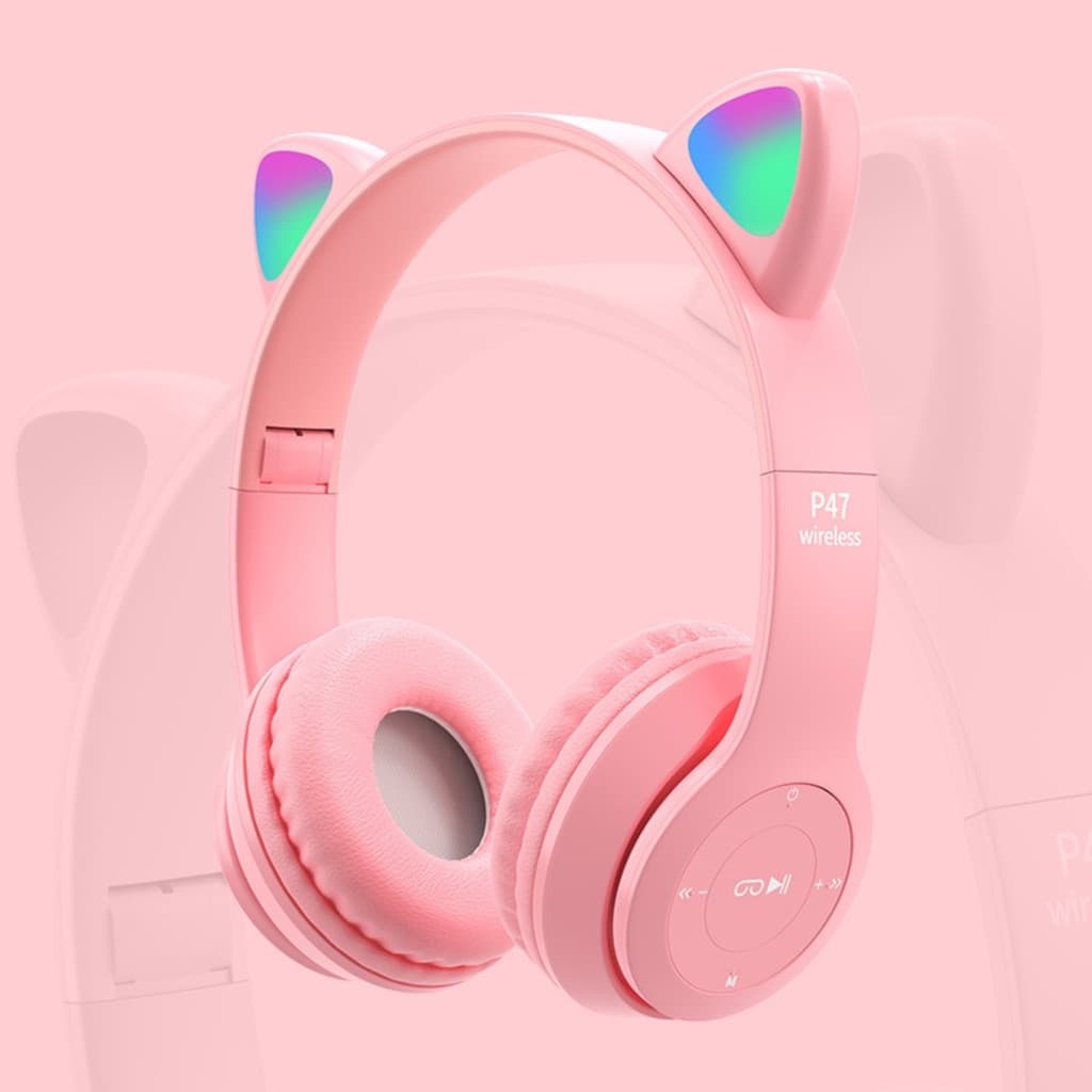 Fone De Ouvido Com Microfone, Design De Orelhas De Gatinho Lançamento na loja, aproveite produto com pronta entrega