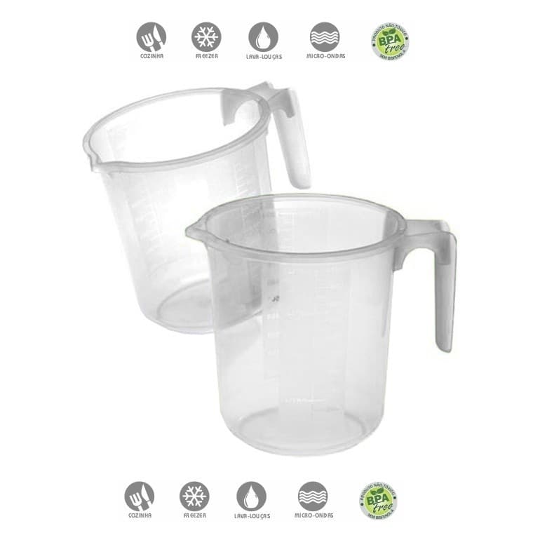 JARRA DE MEDIDA/DOSADOR GRADUADO DE PLASTICO 1 LT 990 ERCA PLAST