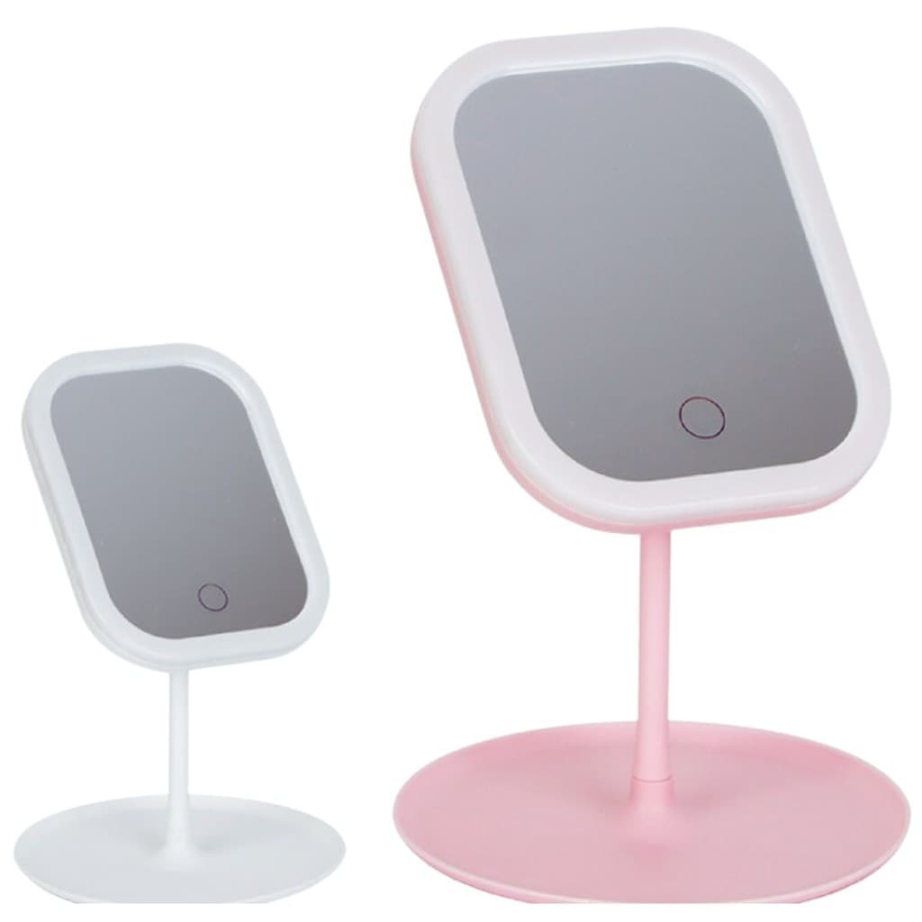 Espelho de maquiagem led desktop luz de preenchimento mesa de espelho doméstico dobrável e portátill
