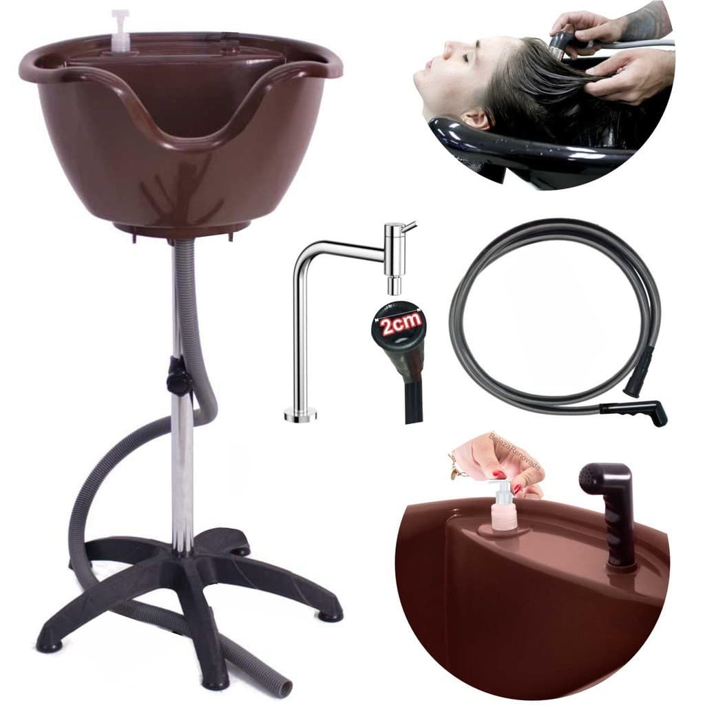 Lavatório De Cabelo Portátil Cuba Móvel Salão Beleza + Ducha