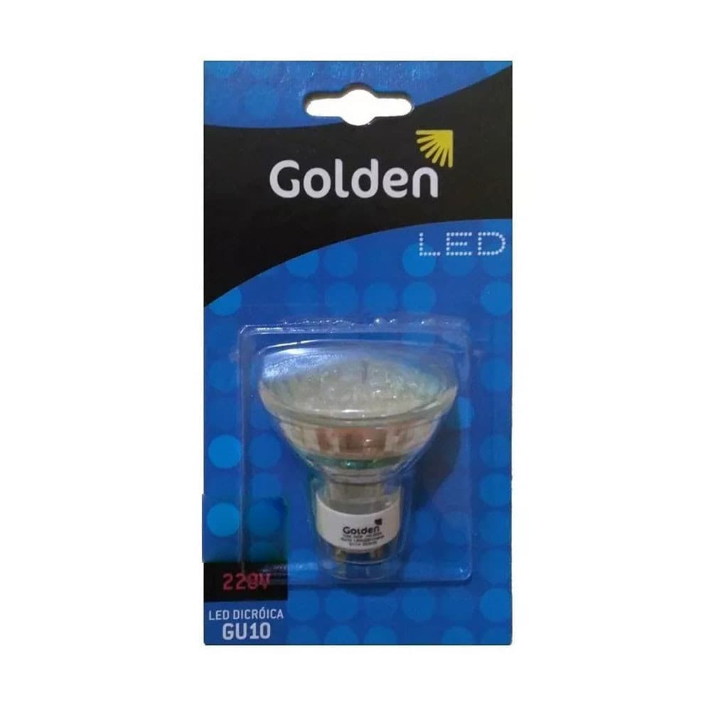 Lampada Dicroica Led 18 Leds 1,5w Gu10 Golden