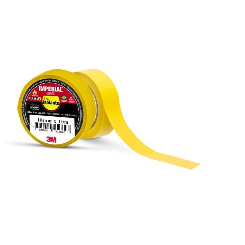 FITA ISOLANTE IMPERIAL AMARELA 3M 18 MM X 10 MT