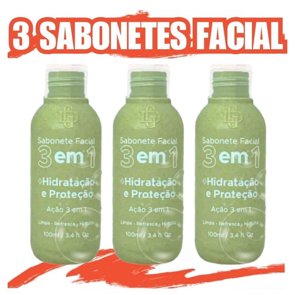 Kit 03un Sabonete Facial 3 em 1- Di Grezzo