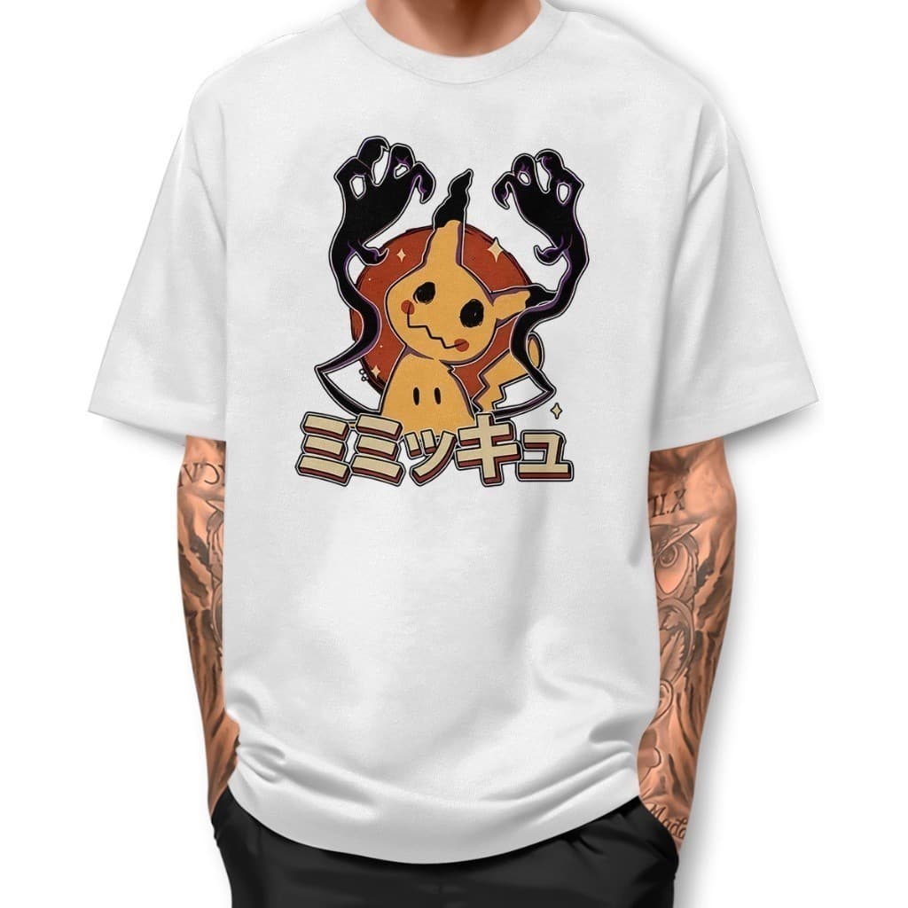 Camiseta  Mimikyu Terror Basica Street Fio 30.1 Algodao Camisa