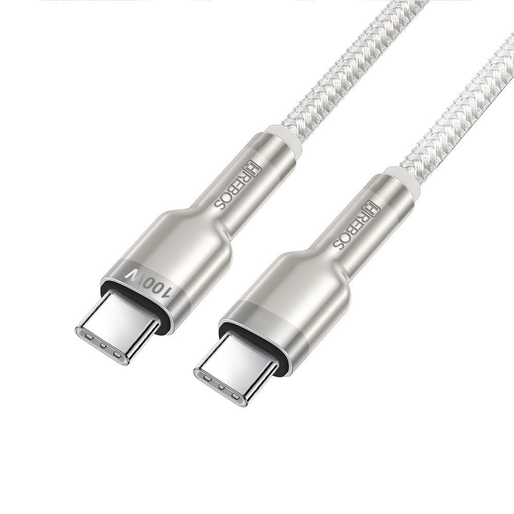 Cabo de IPhone 15 Tipo C Para Tipo C 100W  Nylon Transado 2 metros