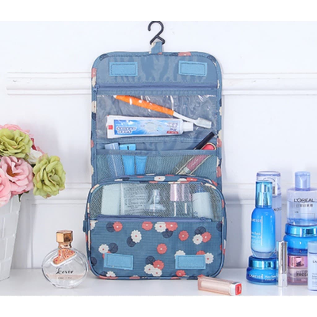 Necessaire Organizadora Bolsa Viagem Higiene Pessoal Com Divisória Cabide Gancho Bolsa organizadora YB-921 MM
