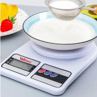 Balança Digital Cozinha Comida Dieta Precisão 3g a 10kg . 24cm x 16,5cm