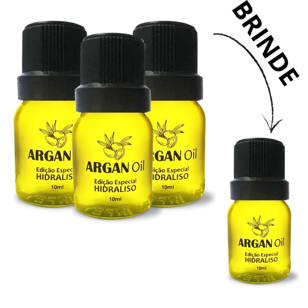 Combo 3x Oleo de Argan Para Cabelo Feminino 10 ml + Brinde