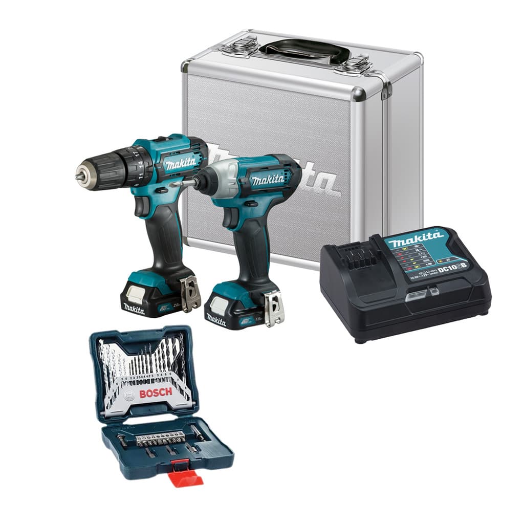 Kit CLX228SAX HP333D Furad/Paraf TD110D Chave Impacto Makita + Kit