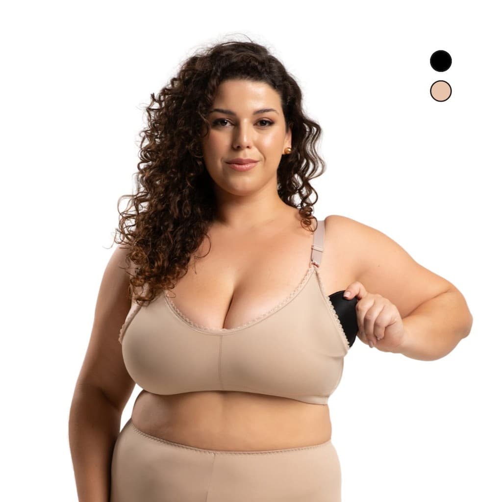 Sutiã Pós-Mastectomia Plus Size Cirúrgico Para Próteses