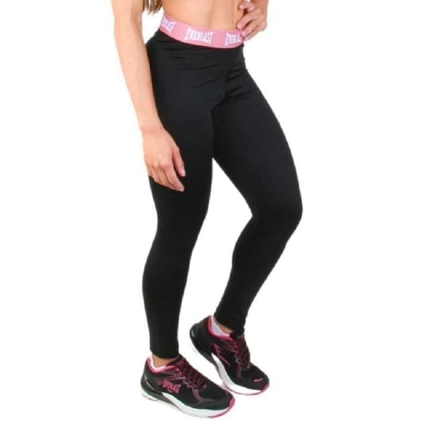 Calça Legging Everlast Fundamentals V1 - Preto/Rosa