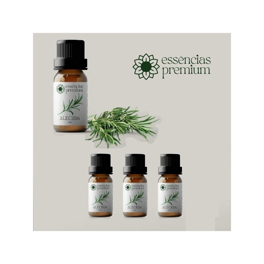 Kit 03 Essências de Alecrim Para Aromatizador e Difusor de Ambiente 15 ml