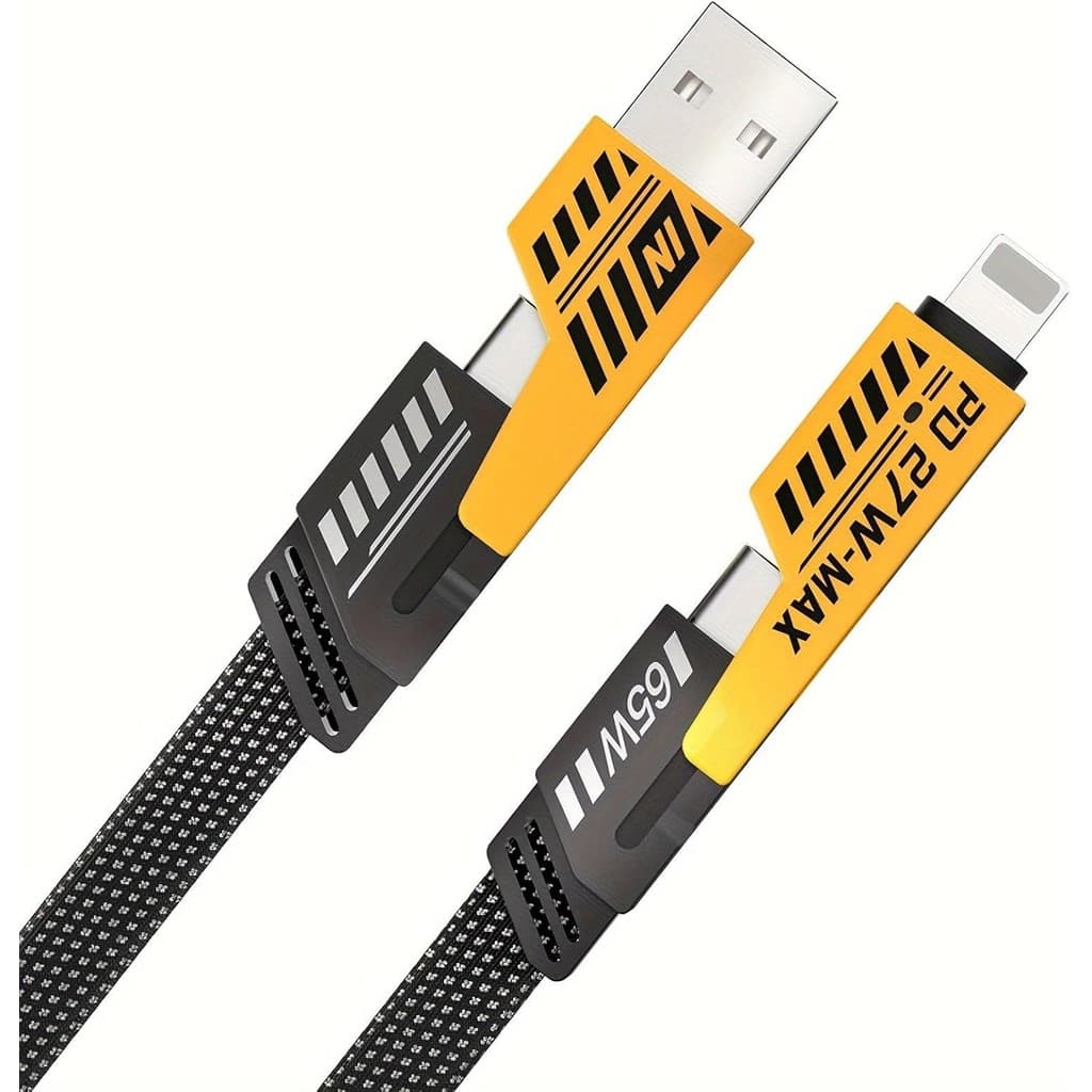 Cabo Tipo-C Usb Robusto 4 em 1 Carregador de Notebook e Iphone 65w