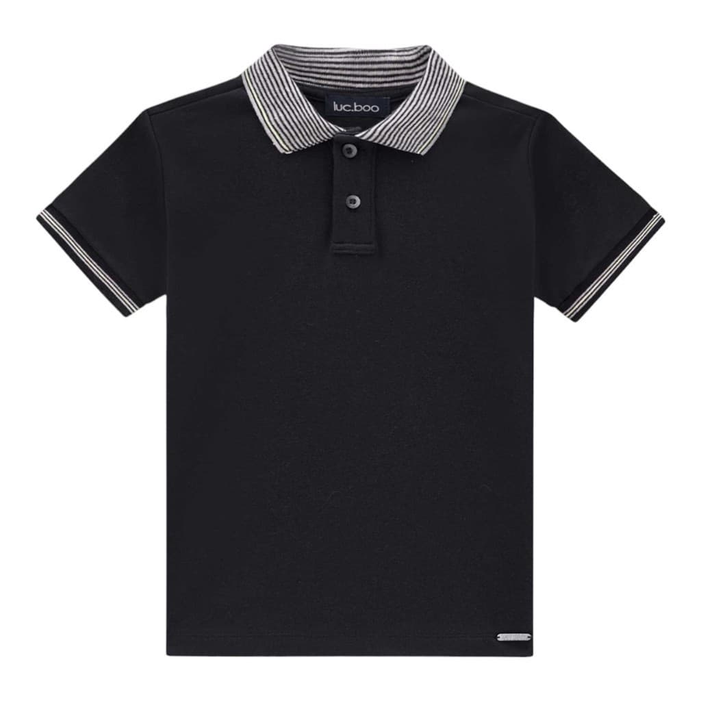 Camisa Pólo Preta Luc.Boo