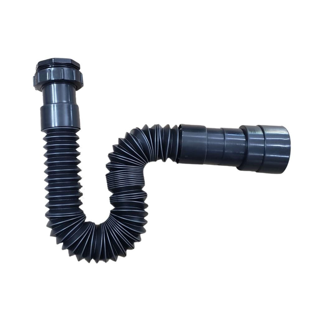 SIFÃO FLEXIVEL UNIVERSAL CORRUGADO ABS BLACK 1686