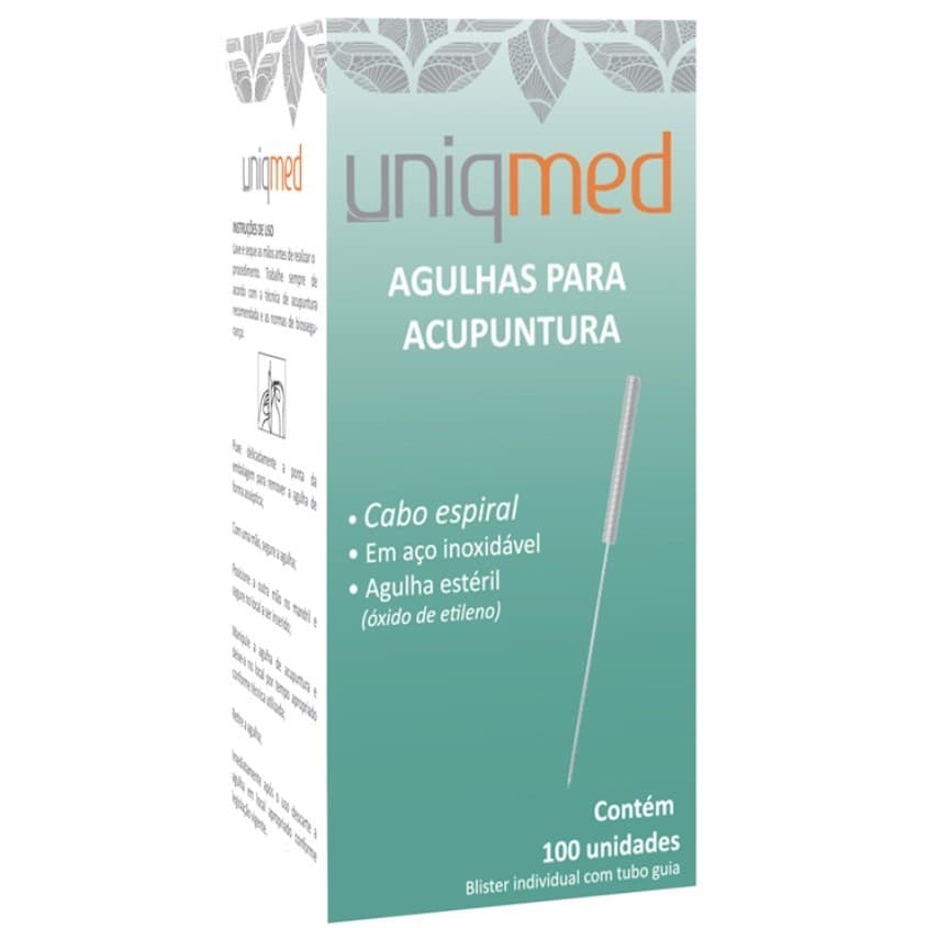 Agulha para Acupuntura 0,25x15mm Uniqmed - Cx 100Un