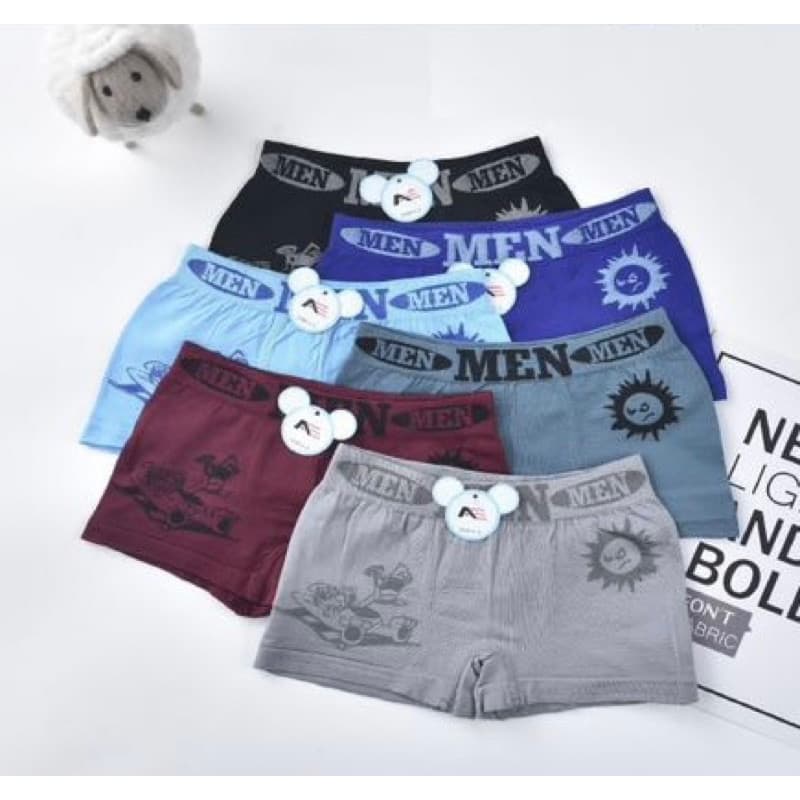 Kit 10 Cuecas Box Infantil Sem Costura MEN Criança Bebê Masculino