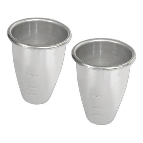 Kit Dois Copos Alumínio Batedor Milk Shake Bermar