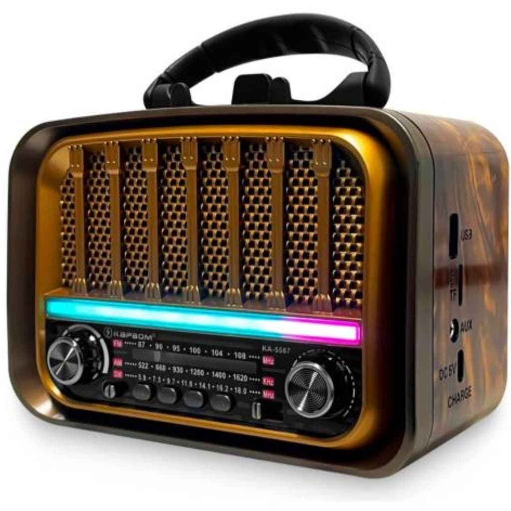 Rádio Am Fm Retrô Vintage Antigo Bluetooth Pen Drive Bateria