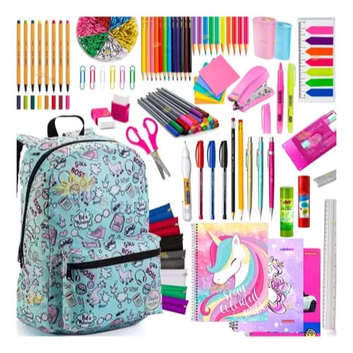 Material Escolar Kit Completo Ensino Fundamental Ciclo Alfabetização Médio Faculdade Volta as Aulas