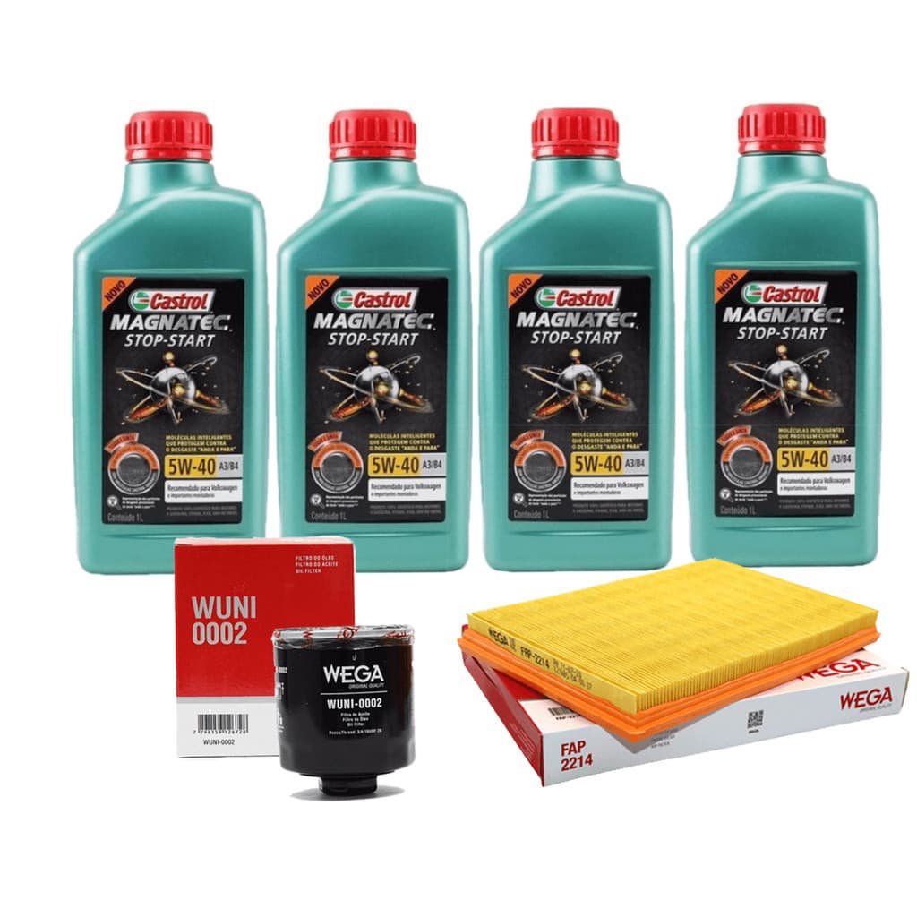 4 Lts Magnatec 5w40 Vw 502 + Filtros Wuni0002 + Fap2214