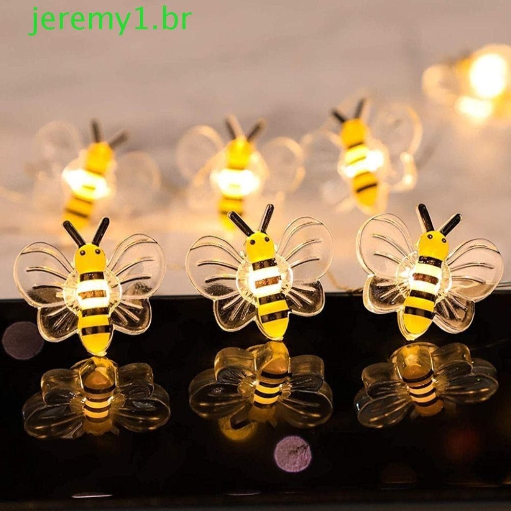 JEREMY1 Luzes De Corda LED Em Forma De Abelha , Lâmpada De Atmosfera Flexível De Animal Fofo , Luz Portátil 2/De Fada