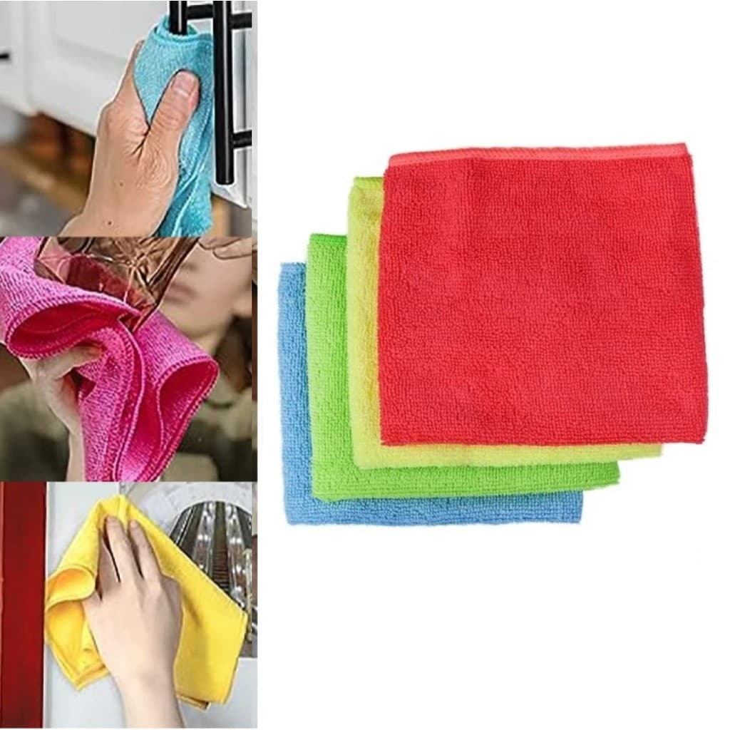 kit 2 Pano Microfibra  Atoalhado de Limpeza 35x35 Multiuso Super Absorvente