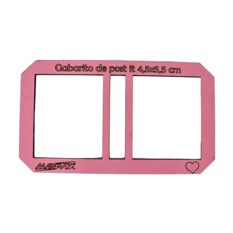 Gabarito Para Post It Rosa Em MDF Marpax