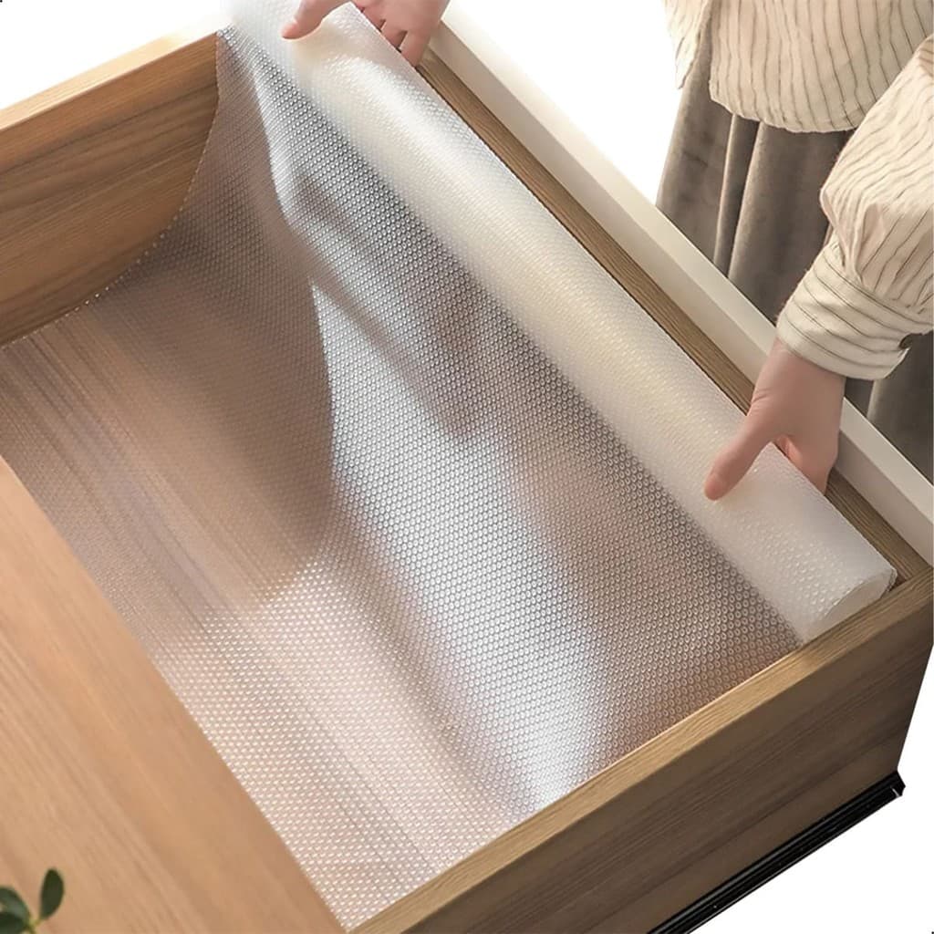 Forro Organizador para Gavetas Armários Cozinha Antiderrapante 1,50m x 60cm Transparente Casa Attract