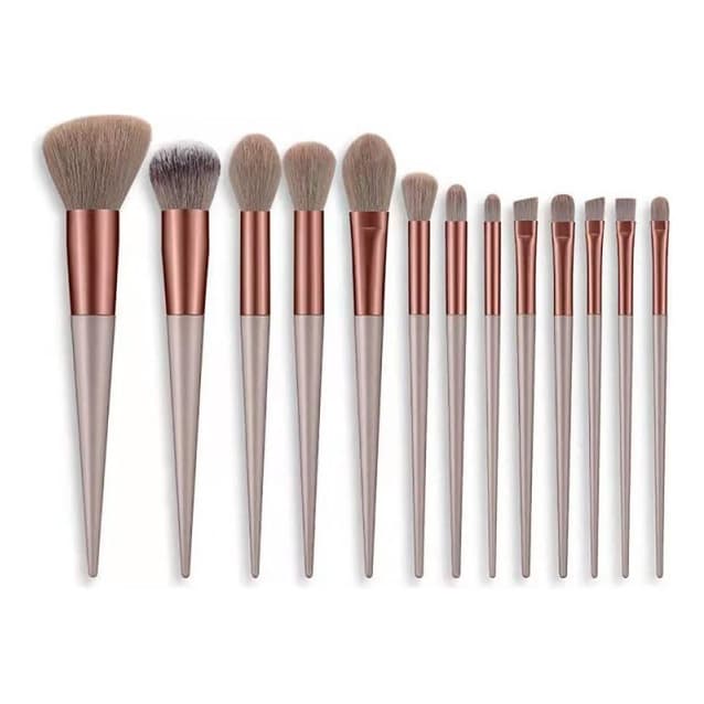 Pincel Kit 13 Peças Maquiagem Bolsa Po Compacto Sombra Com Brinde