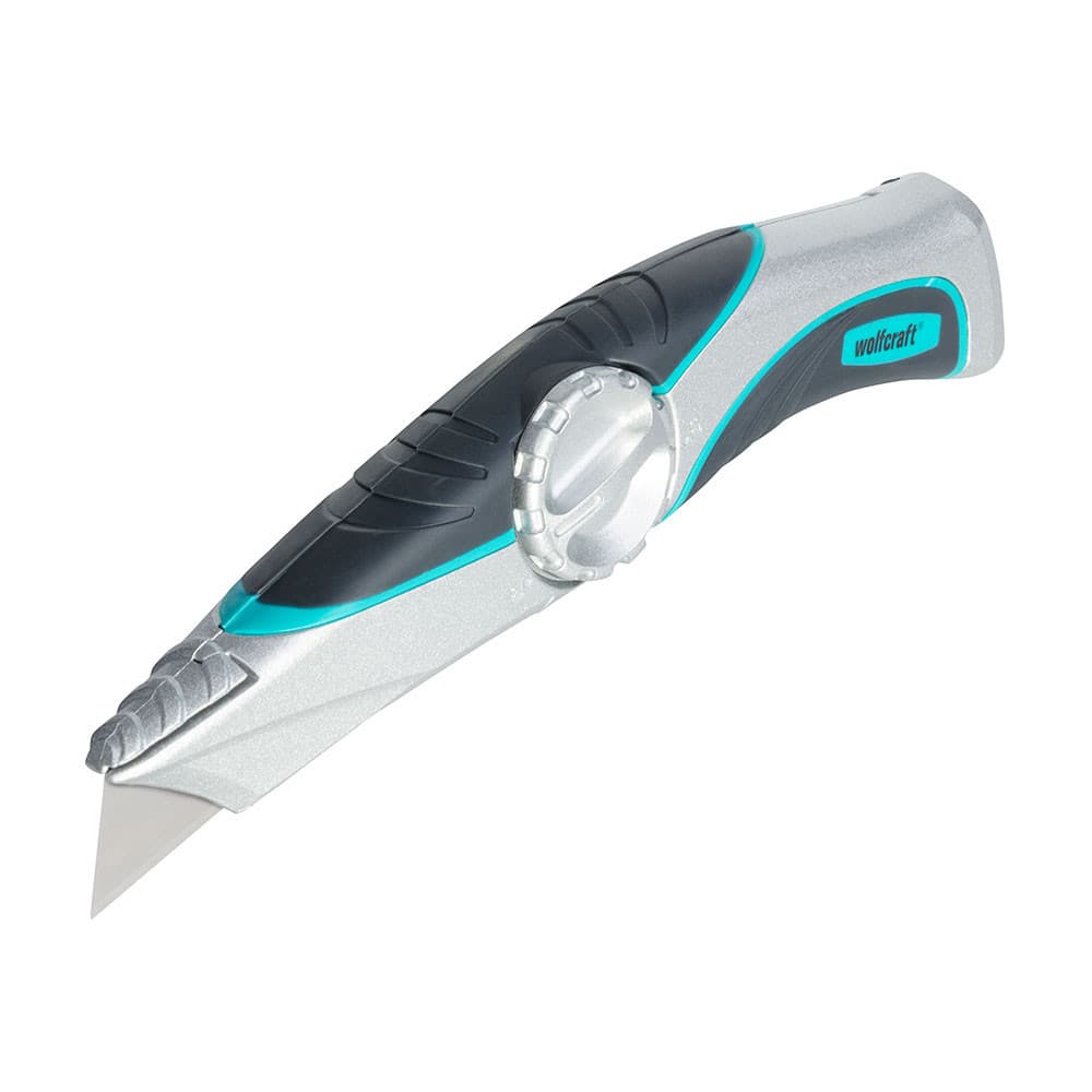 Estilete Profissional Com Lâmina Trapézio Wolfcraft 408900 Para Corte Preciso Em Oficina