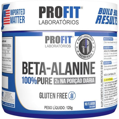 Beta Alanina 100% Pure Pote 120g - Profit Sabor Natural