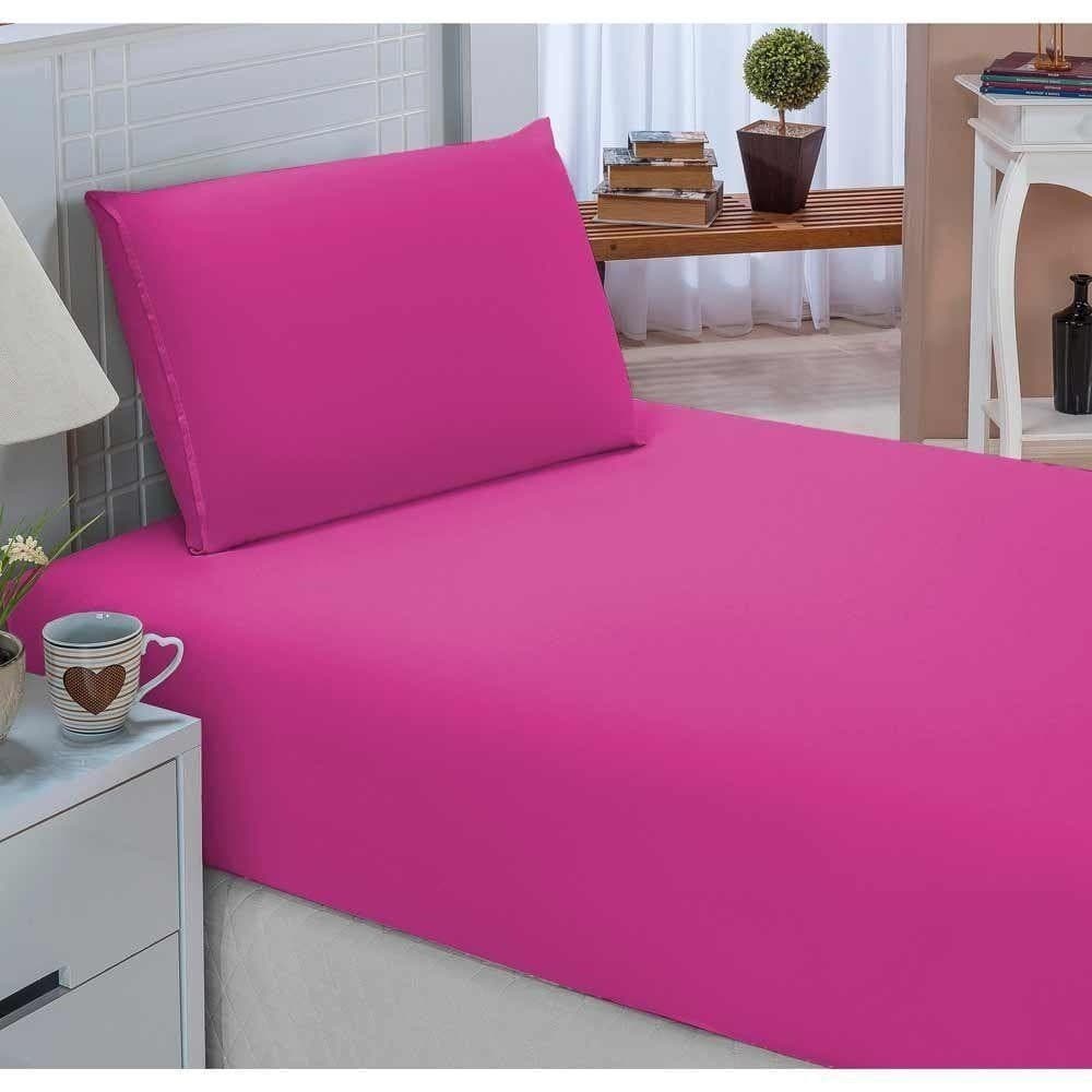 Lençol Solteiro 2 Peças Cama Box Com Elástico em Toda Volta Micropercal 170 Fios - Kit Jogo de Cama Solteiro