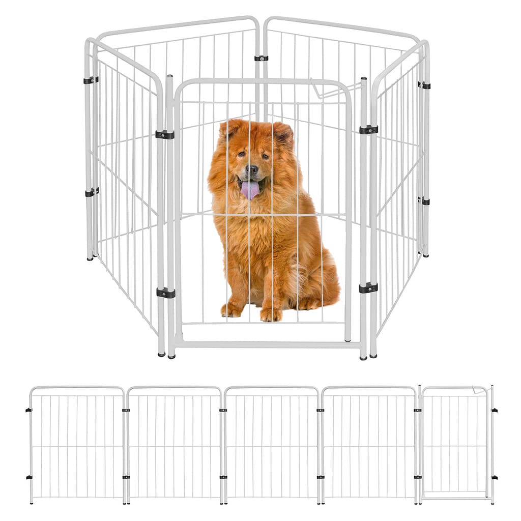Cercado Para Cachorro 319x82 cm Com Portão Caes Cercadinho Pet Shop 4 Modulos