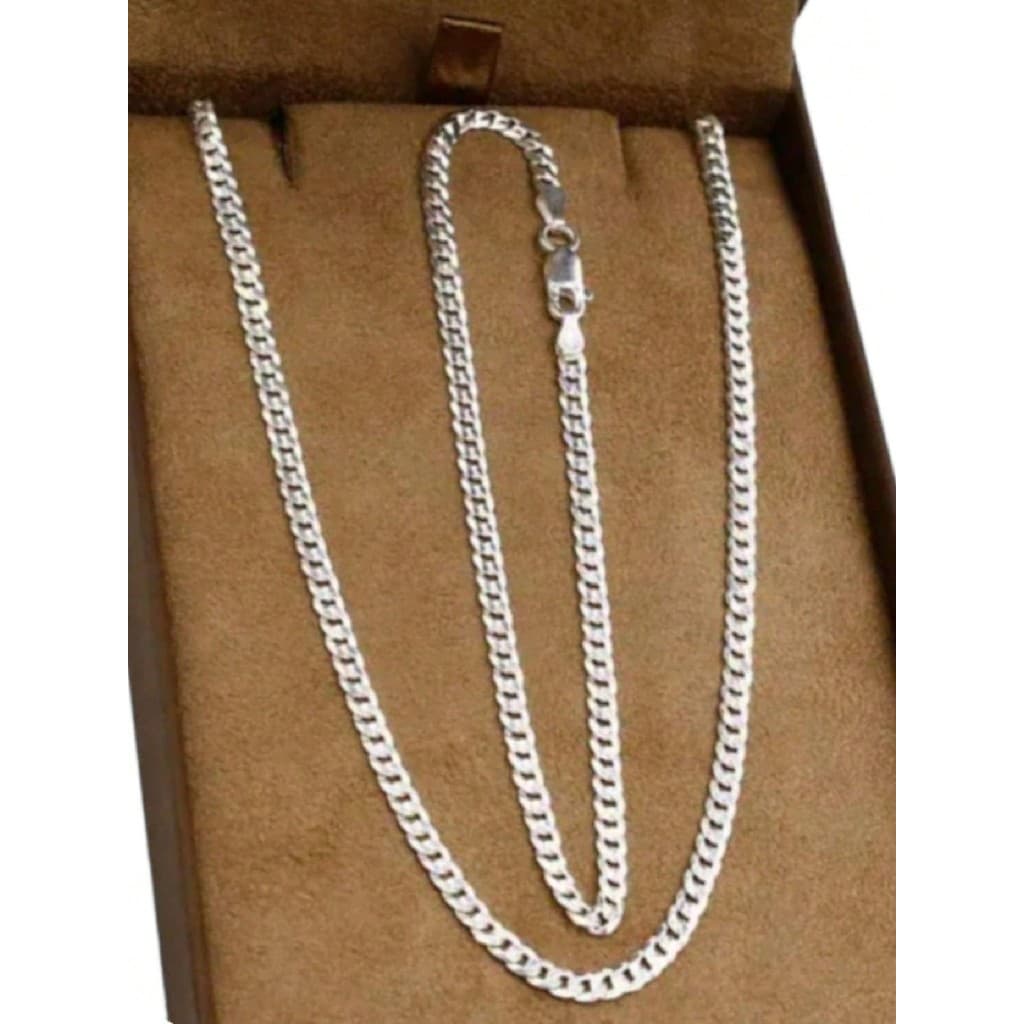 Colar corrente Prata 60cm + pulseira grumet prata  925 banhada rn001