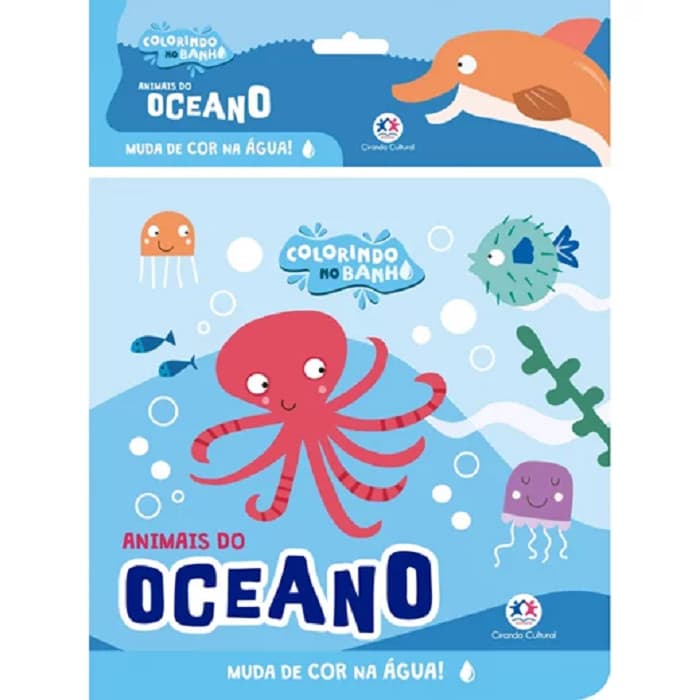 Livro de Banho Animais do oceano