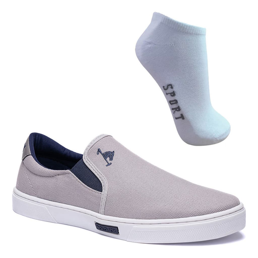 Tênis Polo Joy Masculino Sapatênis Confortavel Slip On Meia