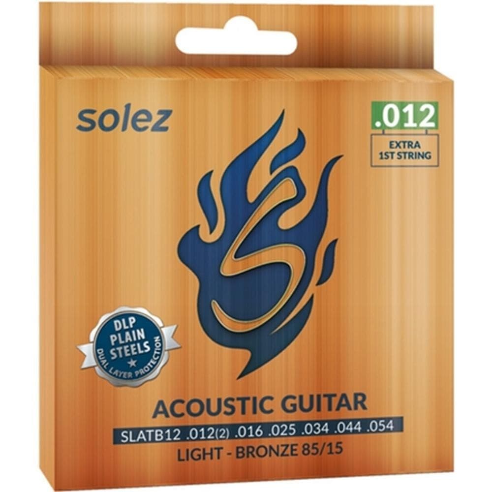 ENCORDOAMENTO SOLEZ VIOLÃO DE AÇO SLATB12 85/15 DLP 0.12 PESADO
