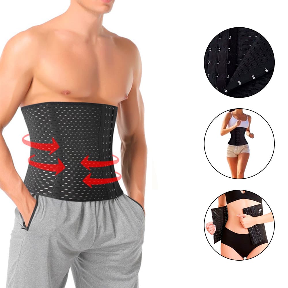 Sinta Modeladora Masculino Fitness Polyester Afina Cintura Academia Musculação
