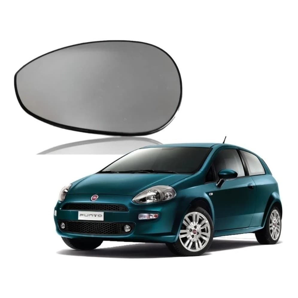 Lente Retrovisor Punto 2008 2009 2010 2011 2012 Com Base Lado esquerdo