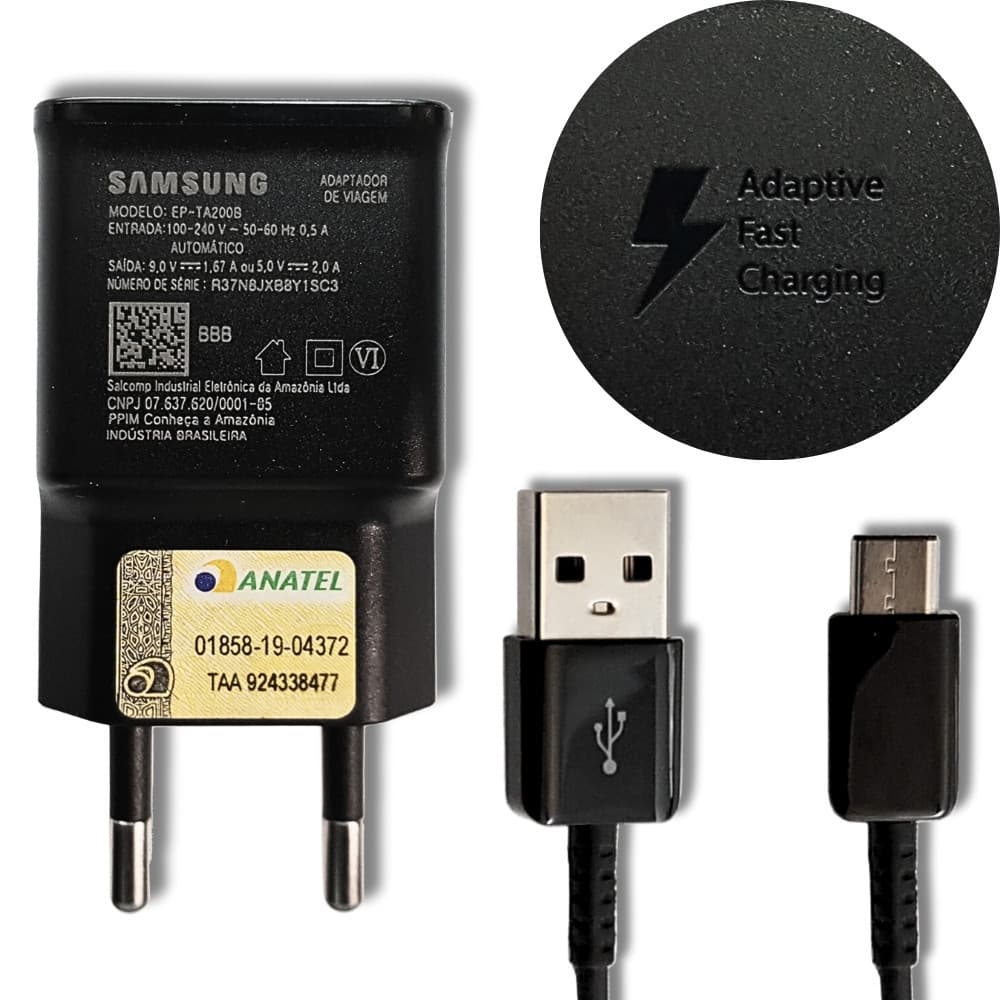 Carregador Original Samsung USB C Turbo 15w A21s A31 A32
