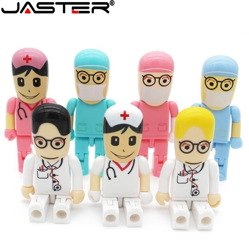 JASTER Mini Médicos Enfermeira USB Flash drive Dentista Pen Presente pendrive De Desenho Animado 4GB/8GB/16GB/32GB/64GB