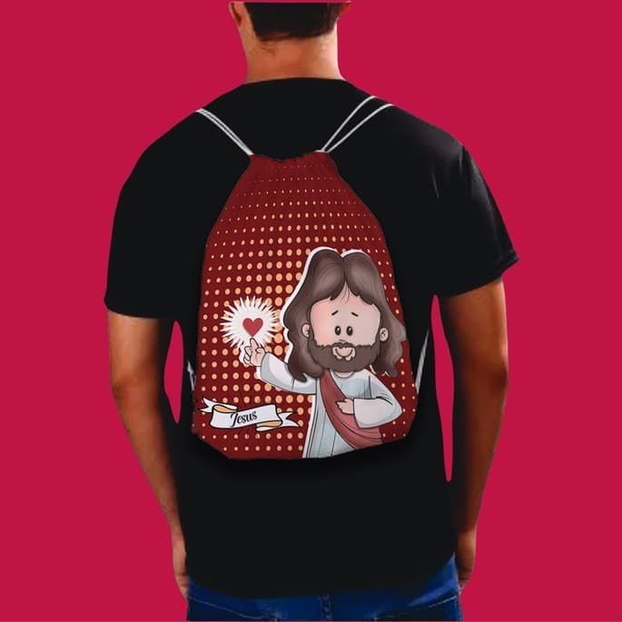 Mochila Saco Sacola Bolsa Costas Jesus Ressuscitado