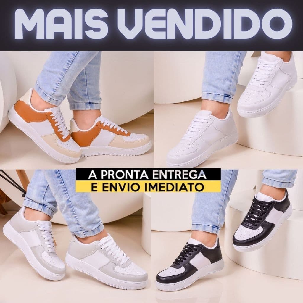 Tênis Casual Feminino Branco Dia a Dia Macio Leve Confortável Versátil Estiloso