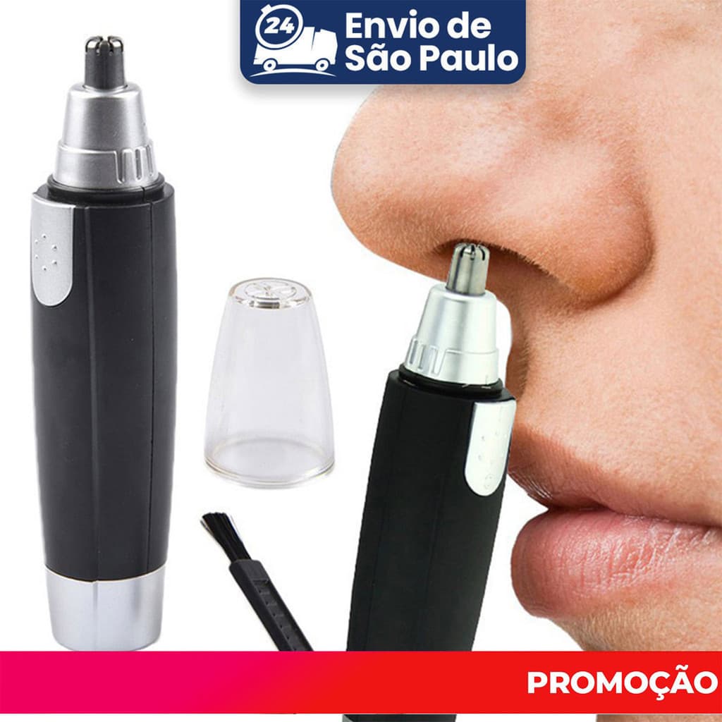Aparador Removedor de Pelos Elétrico Portátil para Nariz Orelha Rosto Depilador Facial com Design Ergonômico