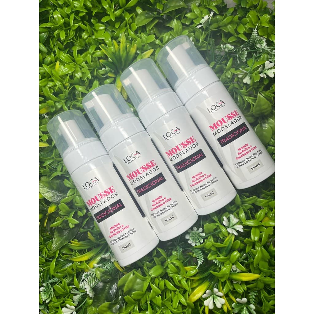 Kit Revenda - 4 Unidades - Mousse Modelador Profissional - Loca Cosmetics - 150ml