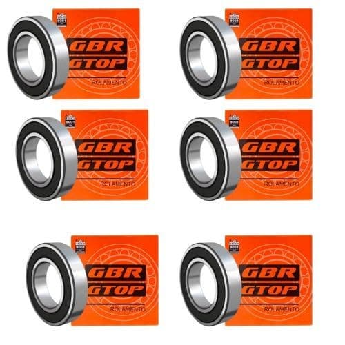 Kit com 10 Rolamentos 6302 2RS - GBR