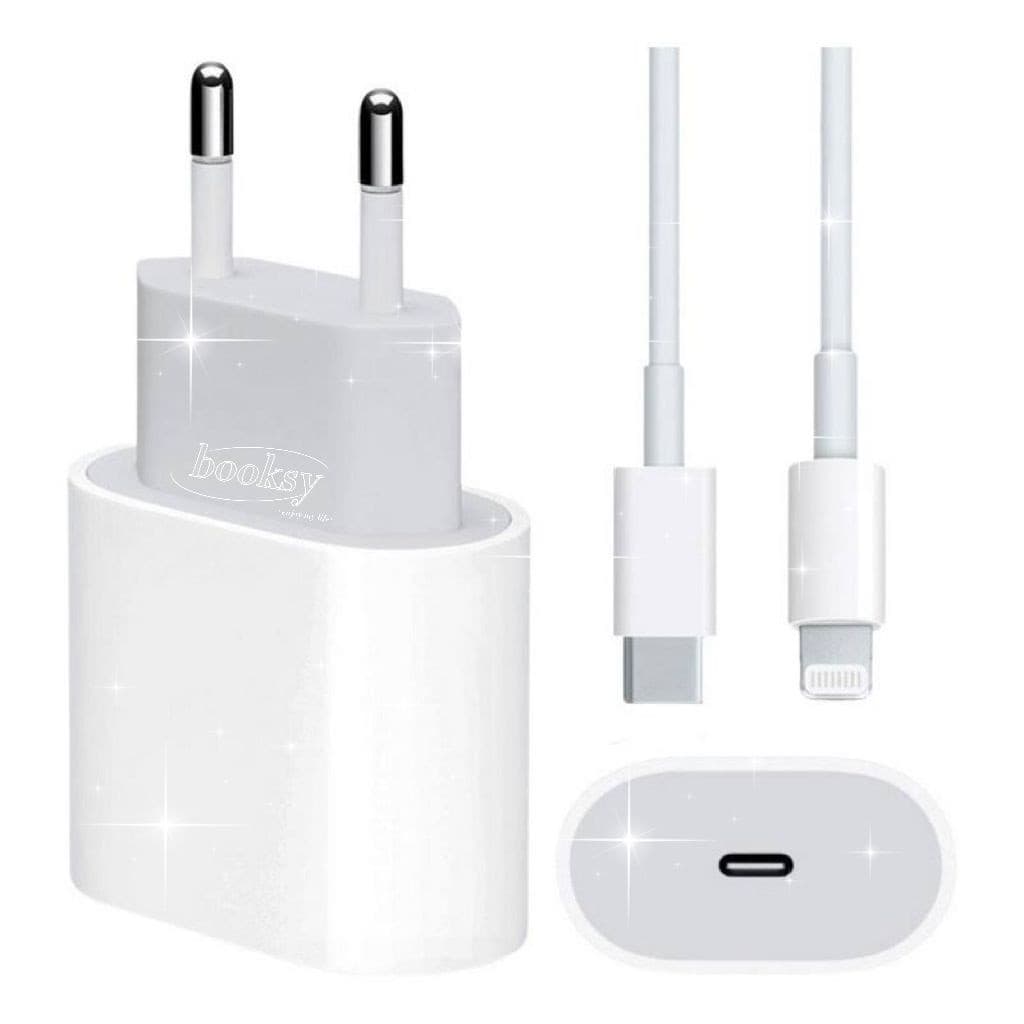 Carregador Tomada Fonte 20w Turbo Type C x Lightning Compativel com iPhone